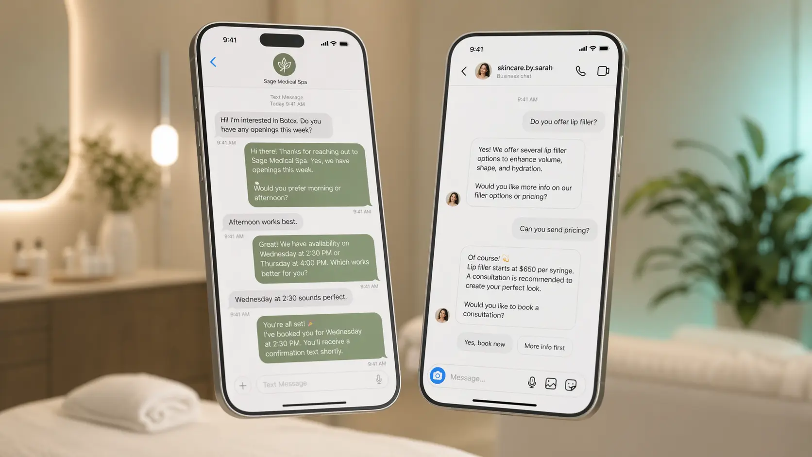 AI answering patient calls and DMs instantly across every channel